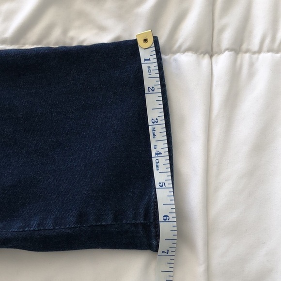 Talbots Heritage Dark Wash Denim Blue Ankle Skinny Jeans Side Zipper Size 10 - Picture 11 of 14